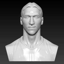 zlatan ibrahimovic - man utd player bust 3d sculpture manchester united sweden soccer art sculptures 3d print model - Mito3D