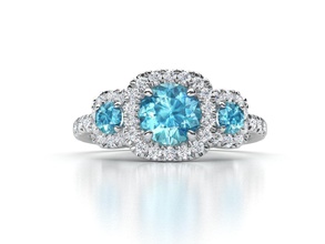 zlr0125 Schmuck ring weiß Diamant-ring Hochzeit Juwel gold Ringe zennio 3d print model - Mito3D