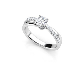 zlr0130 jewelry ring white diamond engagement wedding printable rings zennio 3d print model - Mito3D