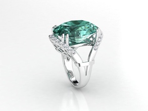 zlr0131 la joyería anillo de oro whitegold diamondring gemstonering los anillos zennio 3d print model - Mito3D