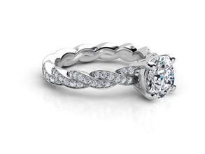 zlr0141 Schmuck ring weiß Diamant-ring Hochzeit diamond gold Ringe zennio 3d print model - Mito3D