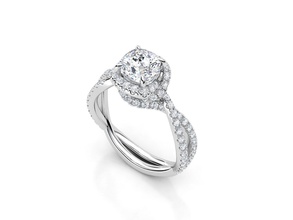 zlr0153 jewelry ring diamond wedding jewellery engagement rings zennio 3d print model - Mito3D