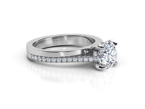 zlr0158 Schmuck ring Diamant-ring Hochzeit engagement gold Ringe zennio 3d print model - Mito3D