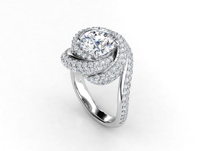 zlr0178 Verlobungsring Schmuck ring Diamant-ring Hochzeit engagement gold Ringe zennio 3d print model - Mito3D