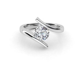 zls06 Schmuck ring diamond Hochzeit engagement gold Ringe zennio 3d print model - Mito3D