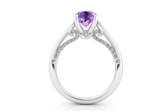 znv007 gioielli anello gioiello diamante di fidanzamento matrimonio veneziano anelli 3d print model - Mito3D
