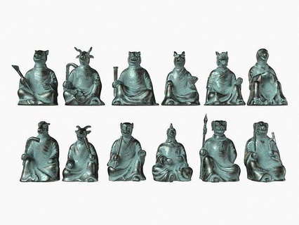 zodíaco animal estátua chinês cobre 3d história cultura cultural relíquias arte qing dinastia antigo esculturas 3d print model - Mito3D
