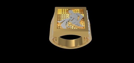 zodiaco acquario squillare anelli oro argento modello 3dprinting 3d 3dmodel design gioielleria regalo moda 3d print model - Mito3D