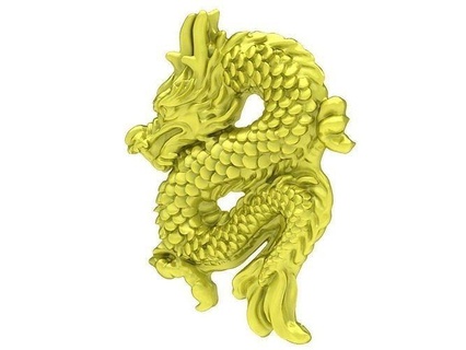 zodiac asian dragon pendant 3987 jewelry fashion accessories gold diamond new design pendants 3d print model - Mito3D