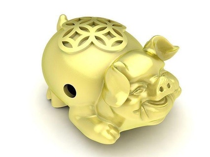 zodyak cazibe domuz bilezikler kolye 3859 takı moda Aksesuarlar altın elmas Feng Shui 3d print model - Mito3D