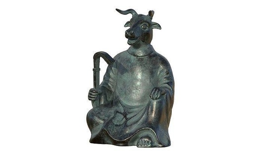 zodyak inek hayvan heykel Çince bakır 3d Tarih kültür kültürel kalıntılar Sanat Qing hanedan Antik heykeller 3d print model - Mito3D
