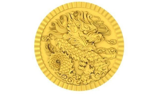 zodiac dragon 2024 jewelry gold silver animal diamond art 3d print model - Mito3D