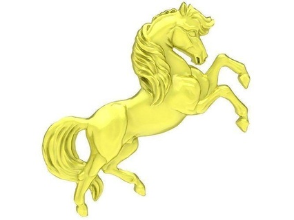 zodiac horse jewelry pendant 3980 fashion accessories gold diamond new design 3d print model - Mito3D