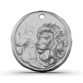 zodiac leo coin pendant simbol pattern horoscope astrological sign metal jewel sleeve coins lion jewelry chain gold necklace pendants 3d print model - Mito3D