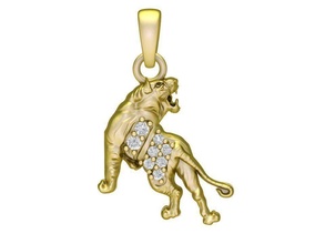 zodiac lucky tiger pendant 3014 jewelry fashion accessories gold diamond woman women unisex design fengshui pendants 3d print model - Mito3D