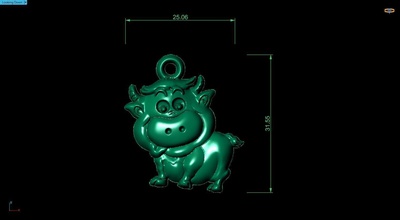 zodyak öküz takı zodiac ox hayvanlar burç inek kolye 3d print model - Mito3D
