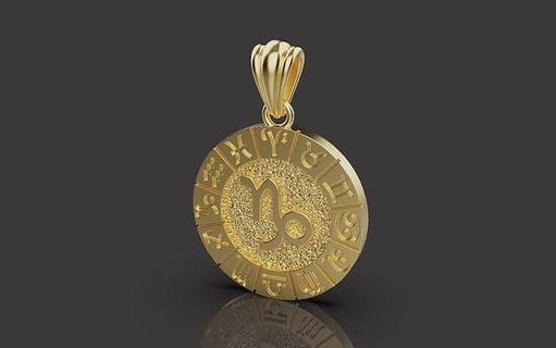 zodyak kolye 0022 altın takı gümüş yazdırılabilir elmas mücevher platin Ermenistan dünya düğün moda tasarım lüks Aşk 3d print model - Mito3D