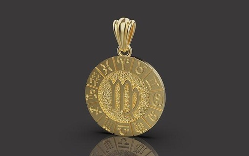 zodiac pendant 0028 gold jewelry silver printable jewel jewellery world armenia pendants men lux platinum diamond fashion brilliant luxury design necklace luxlove 3d print model - Mito3D