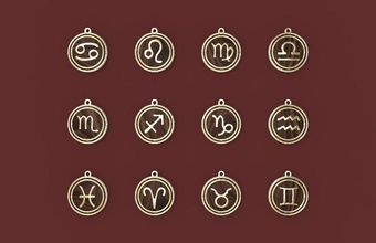 zodiac pendants pendant jewelry jewel body accessories symbolic symbol silver wood metal horoscope gold necklace gem woman fashion jewellery signs 3d print model - Mito3D