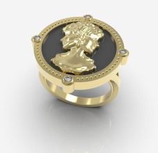 zodiaco squillare gemelli 3dprinted design oro d'oro gioiello gioielleria stampabile argento anelli oroscopo segni simbol modello collana fantasia astrologico cartello diamante 3d print model - Mito3D