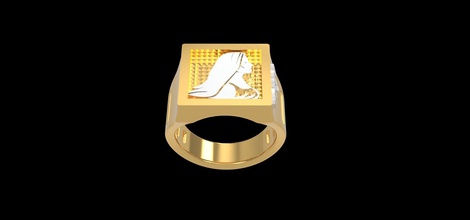 zodiaco vergine anello gioielli virgo zodiac oro argento 3dmodel anelli art uomo la stampante donna 3d print model - Mito3D
