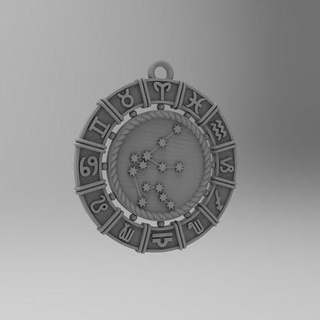 zodiac jewelry pendant stars gold astrology silver pendants 3d print model - Mito3D