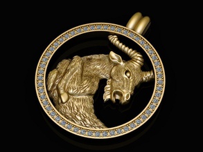 zodiak 13 jewelry pendant carrera y sign zodiac gold jewel jewellery gem pendants 3d print model - Mito3D