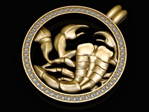 zodiak 14 jewelry pendant carrera y sign zodiac gold jewel jewellery gem pendants 3d print model - Mito3D
