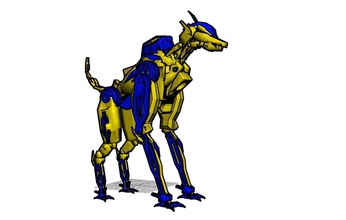zoid cão robô arte personagem robodog ilustração ficção mecânico sci fi esculturas 3d print model - Mito3D