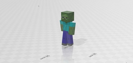 zombie minecraft 3d monster monsters gloss realistic unrealengine4 art 3d print model - Mito3D