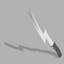 zombie apocalisse coltello coltelli prob cosplay arma apocalisse mischia lame lama 3dprinting giochi giocattoli 3d print model - Mito3D