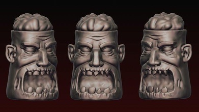 zombie brains awry creature dark horror halloween demon scary fantasy fictional grave dead spooky pumpkin witch monster crypt mythological games toys 3d print model - Mito3D