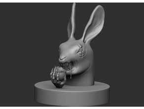 zombie bunny animal creature easter rabbit art nature closeup monster sculptures 3d print model - Mito3D
