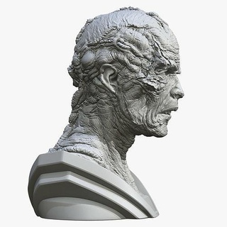 zombie bust 3d print horror monster creature scary sculpture walking dead art sculptures 3d print model - Mito3D