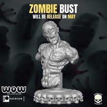 zombie bust horror collectible statue resident evil games toys 3d print model - Mito3D