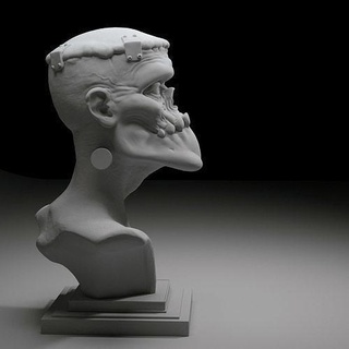 Zombie Frankenstein Halloween Monster Kreatur Charakter gruslig tot Fantasie fiktiv Kunst Skulpturen 3d print model - Mito3D