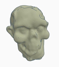 zombie testa candela 3d scansione cranio 3dscan Giochi giocattoli 3d print model - Mito3D