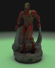 zombie iron man ironman spiderman farfromhome marvel halloween tony stark figure sculpture statue grave art games toys 3d print model - Mito3D