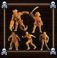 zombie pirates player toy game miniature 3d 3dsculpture gametoys miniaturesl gamers play games toys board pirate 3d print model - Mito3D