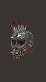 zombie cranio carattere gioco padella arte sculture 3d print model - Mito3D