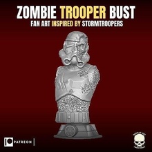 zombie trooper bust stormtrooper star wars darth vader games toys 3d print model - Mito3D