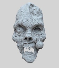 zombie wall decor horror halloween creature grave spooky monster scary dark haunted sculpture skull demon mythological mythical funeral house 3d print model - Mito3D