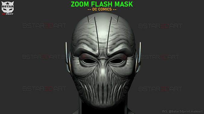 zoomen blitz maske jäger zolomon cosplay dc comics batman film soom helm zubehör spiele bstar3dprint spielzeuge 3D print model - Mito3D