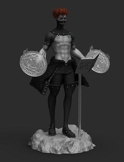 Zora Preto trevo preto anime figura escultura jogos brinquedos 3d print model - Mito3D