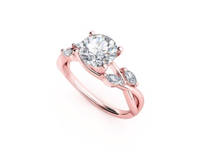 zrp010 bijoux de luxe le platine l'engagement brillant gem précieux bague en diamant thermostat les anneaux 3d print model - Mito3D