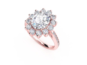 zrp011 bijoux le platine de luxe l'engagement bague en diamant gem thermostat les anneaux 3d print model - Mito3D