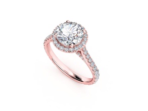 zrp012 jewelry luxury gem engagement printable platinum diamond ring zennio rings 3d print model - Mito3D