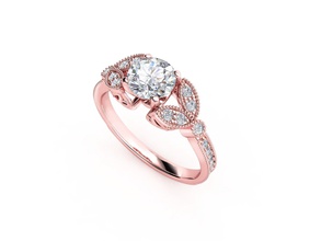 zrp013 Schmuck Platin gem Luxus bedruckbar ist Diamant-ring engagement zennio Ringe 3d print model - Mito3D