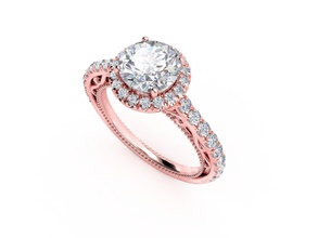 zrp018 jewelry luxury engagement platinum printable diamond ring zennio rings 3d print model - Mito3D
