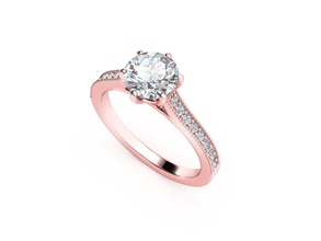 zrp022 bijoux le platine de l'engagement luxe mariage or imprimable bague en diamant thermostat les anneaux 3d print model - Mito3D